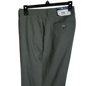 Tommy Hilfiger Men's Modern-Fit Linen Blend Pants Sage 40x32 $125